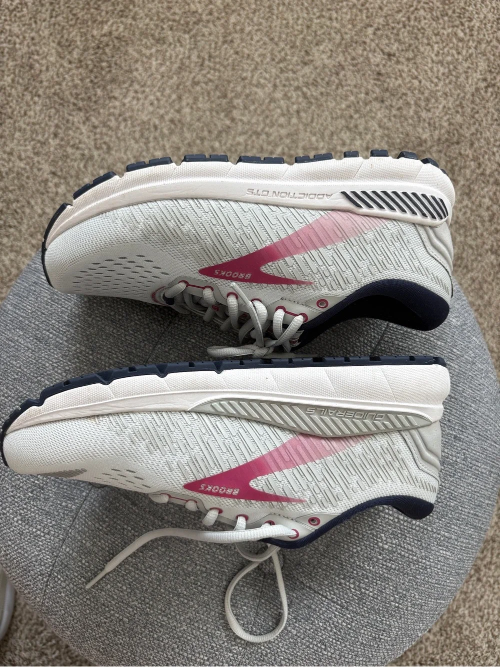 Brooks Women’s light Gray/ Pink Addiction GTS Running Shoes